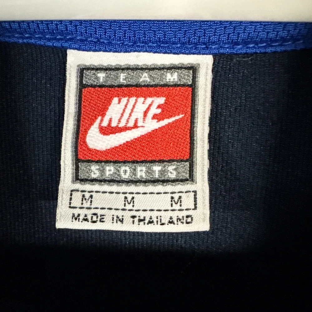 Vintage Nike Team Sports Warm Up Jacket Mens Medium Blue Full Zip Basketball Y2K